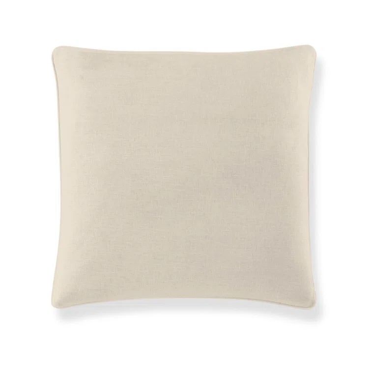 Linen Square Throw Pillow with Down Blend Insert