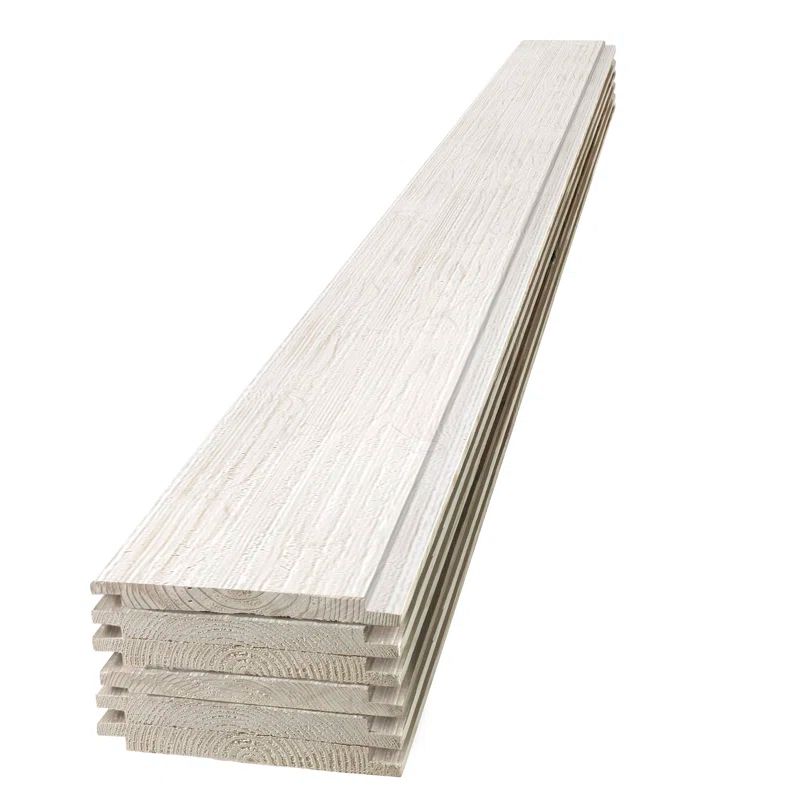 White Distressed Pine Shiplap Boards Set of 6