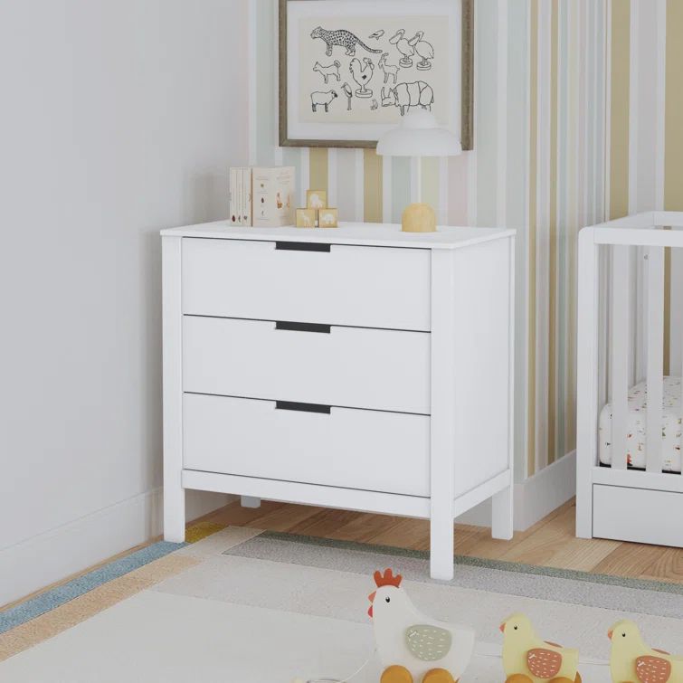 Colby Modern Gray 3-Drawer Nursery Dresser