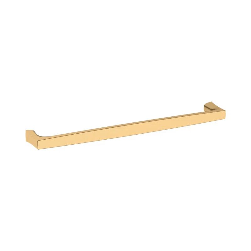 12" Unlacquered Brass Modern Cabinet Pull with Mounting Hardware