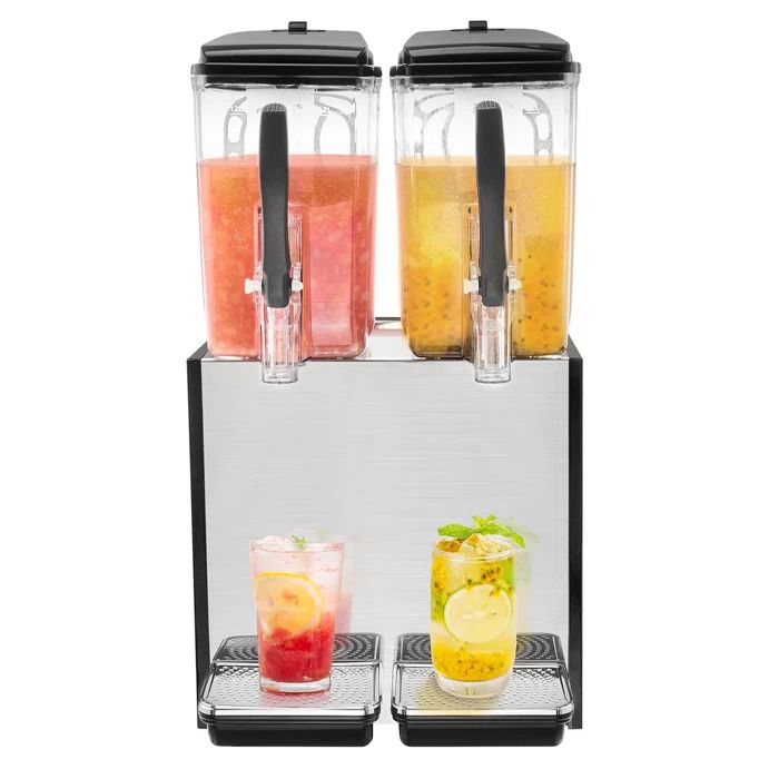 Commercial Stainless Steel Dual Tank Cold Beverage Dispenser