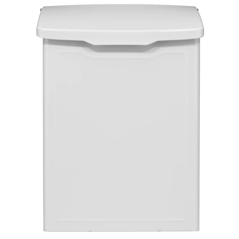 White Steel Modern Wall Mount Mailbox, Small