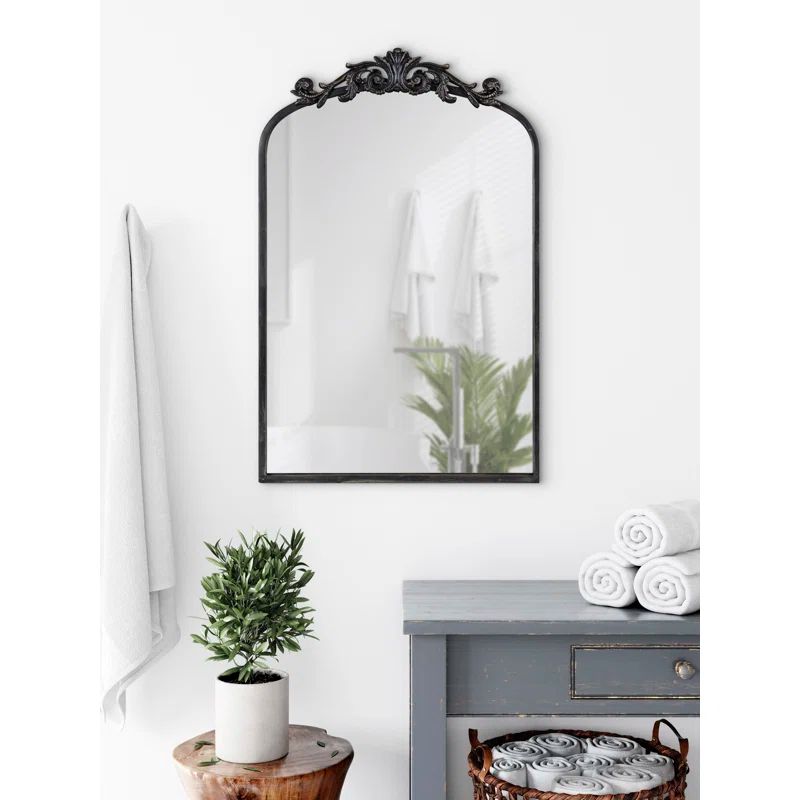 Arendahl Antique Black Baroque-Inspired Arch Wall Mirror
