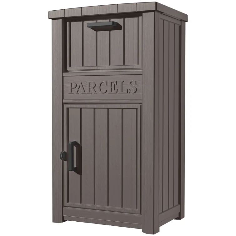 Gray 60 Gallon Lockable Waterproof Plastic Deck Box