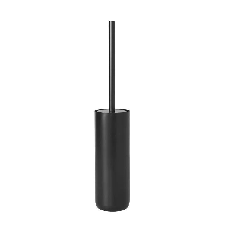 Black Titanium-Coated Stainless Steel Modern Toilet Brush and Holder