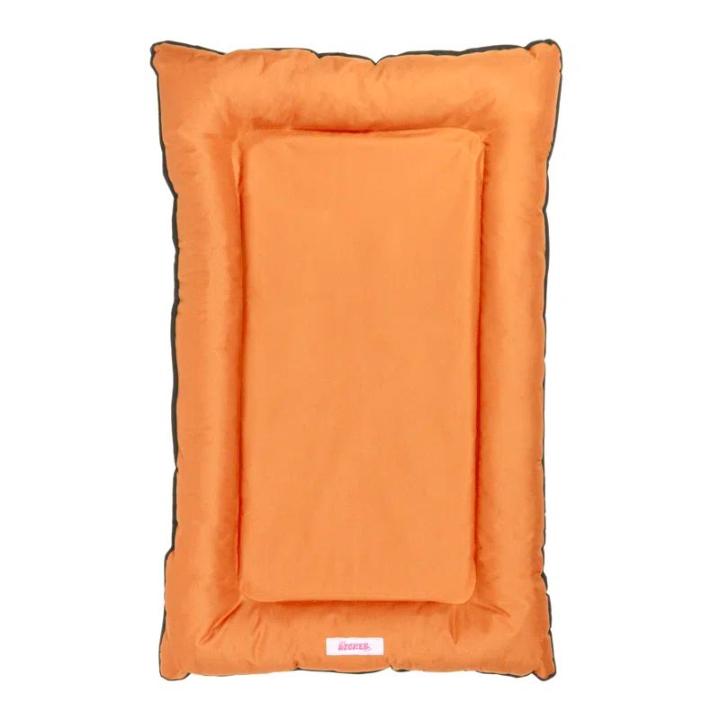 Medium Tangerine Waterproof Memory Foam Outdoor Bolster Pet Bed