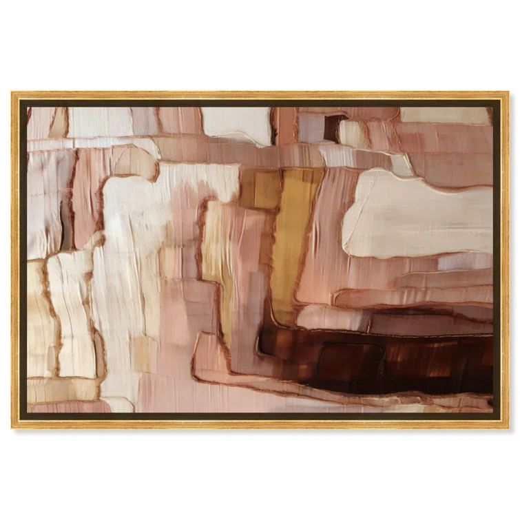 Warm Earth Tones Abstract Canvas Wall Art, 15" x 10"