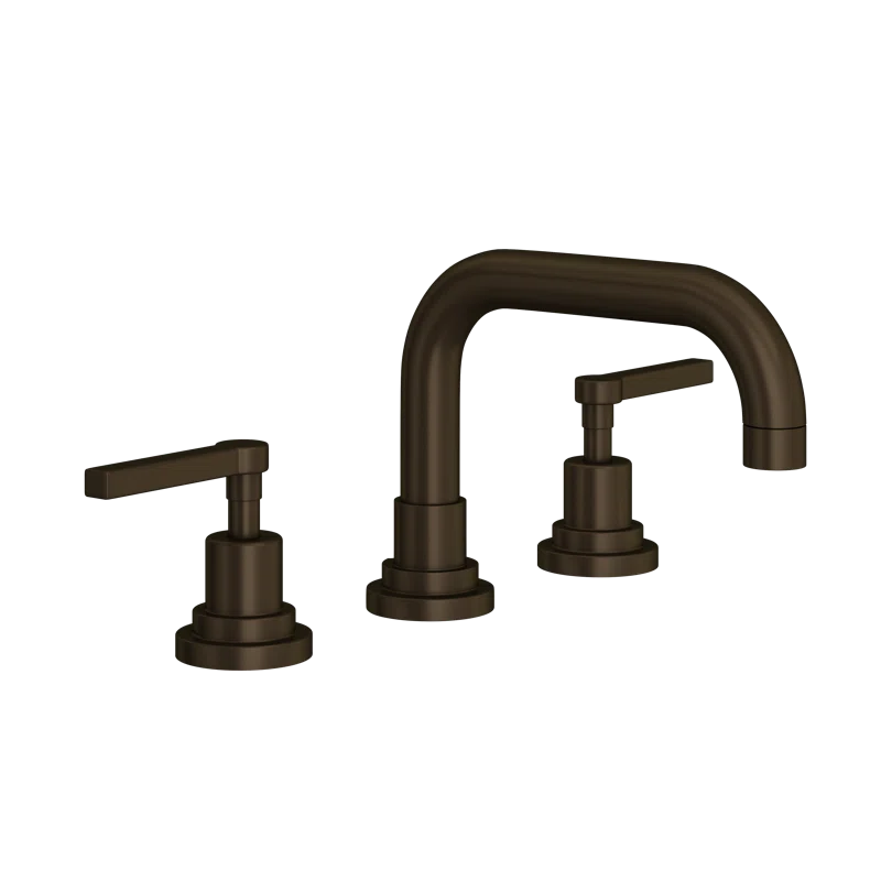 Tuscan Brass Modern Widespread Lavatory Faucet with Lever Handles