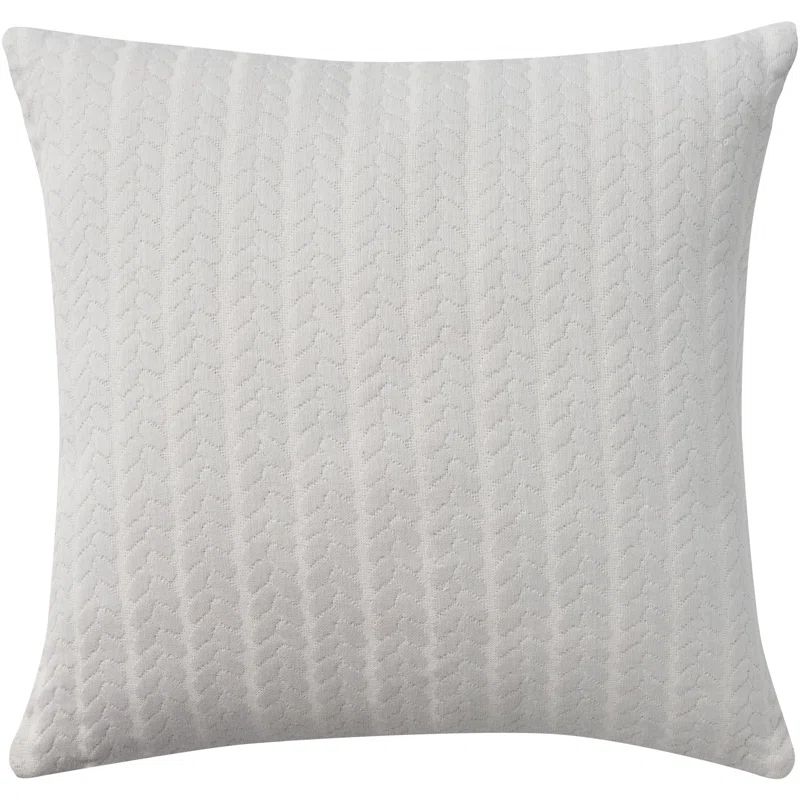 Light Grey Cotton Euro Throw Pillow 18" x 18"