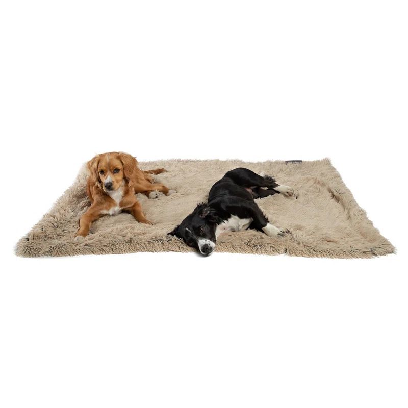 Luxurious Taupe Faux Fur Pet Throw Blanket 30"x40"