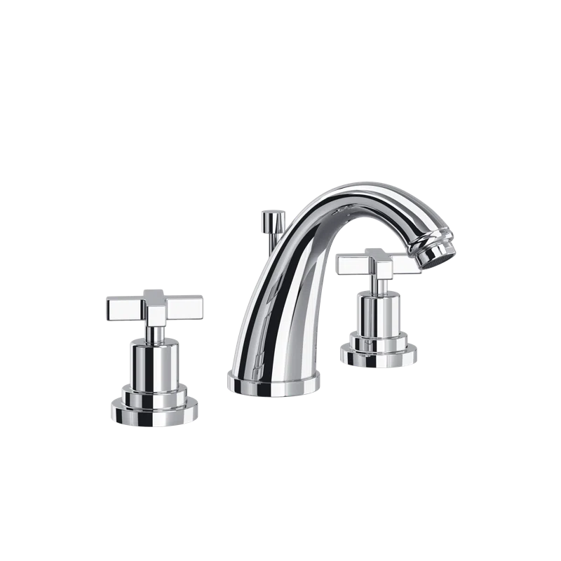 Lombardia Polished Nickel 5.5" Transitional Brass Bathroom Faucet