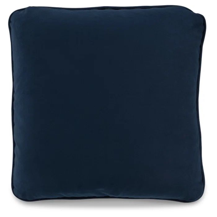 Caygan 20" Teal Polyester Square Pillow with Feather Fill