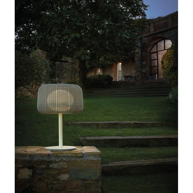 Natural White and Light Beige Outdoor LED Table Lamp