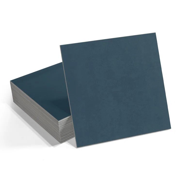 Blue 9'' x 9'' SPC Peel and Stick Vinyl Floor Tile