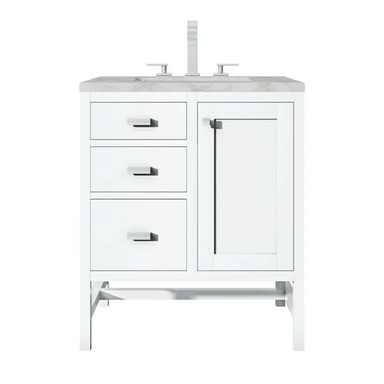 Addison 30" Glossy White Plywood Single Bathroom Vanity