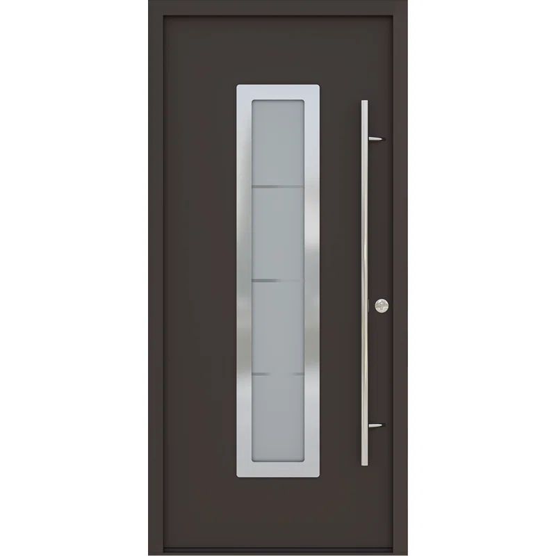 Argos Anthracite Steel Front Door with Frosted Glass