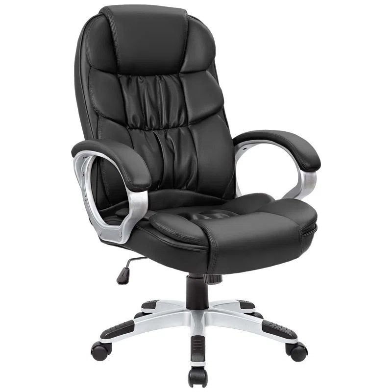 Black High Back Leather Executive Swivel Office Chair