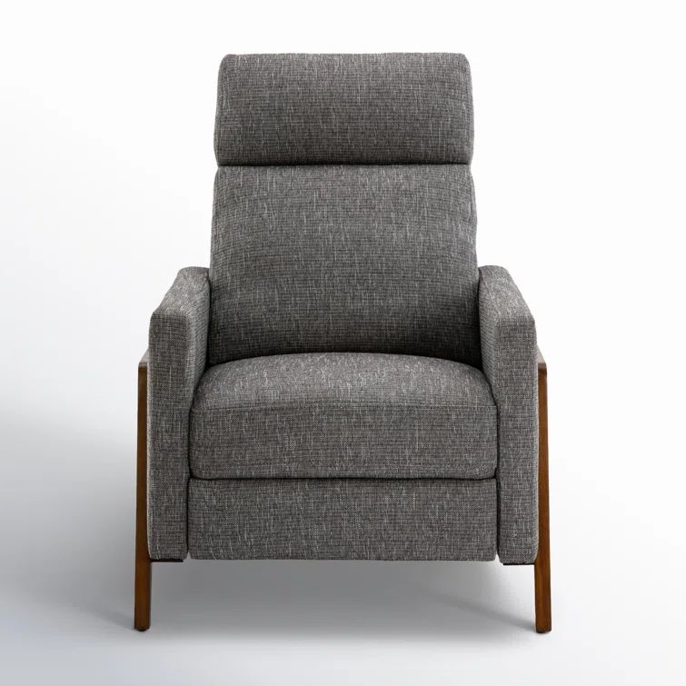 Veneto Ashen Grey Wood Manual Push Back Recliner