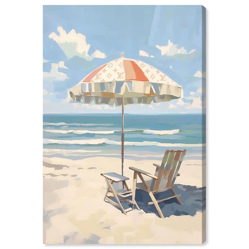 Clear Skies Beach Scene Gallery Wrapped Canvas Art