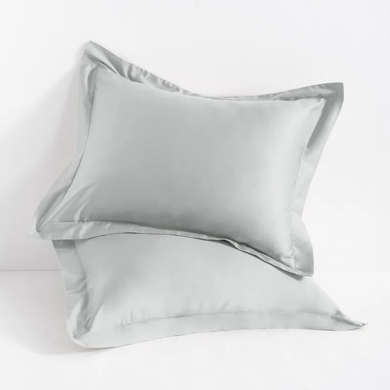 Light Gray Cotton Hypoallergenic Standard Pillow Shams