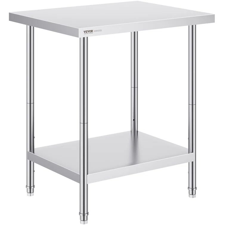 Stainless Steel Adjustable Height Kitchen Worktable
