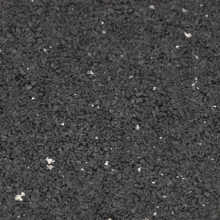 Black Heavy Duty Recycled Rubber Mat, 3/4-Inch x 3 x 4-Feet