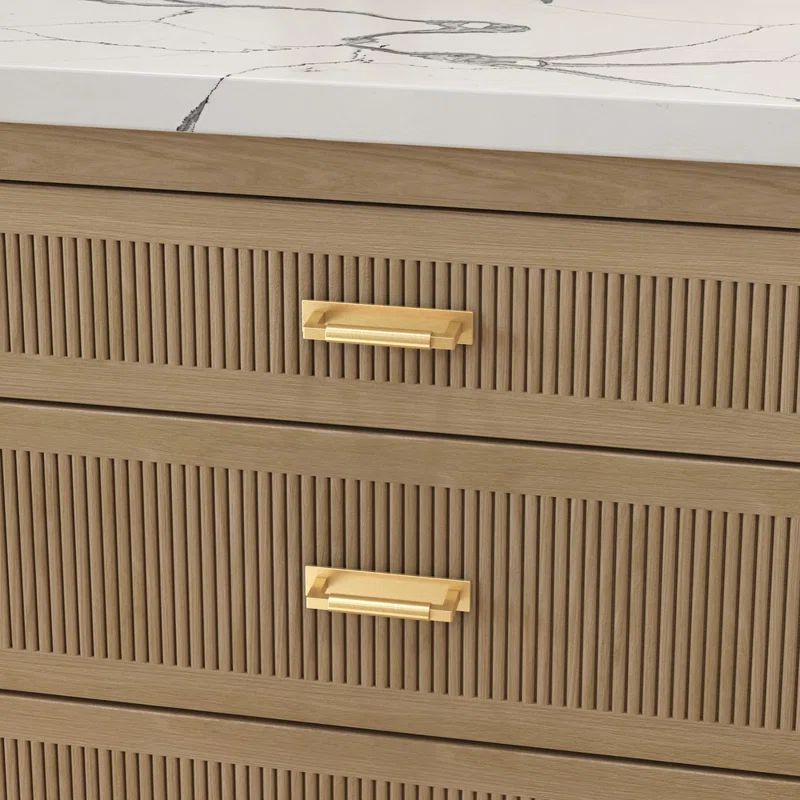 Satin Brass Contemporary Back Plate for Cabinets