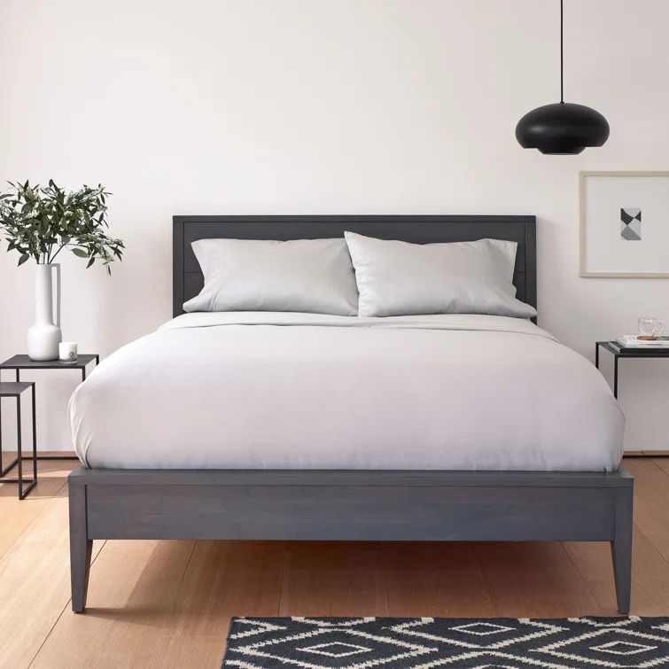 Gray Fog Full Size Satin Cotton Sheet Set