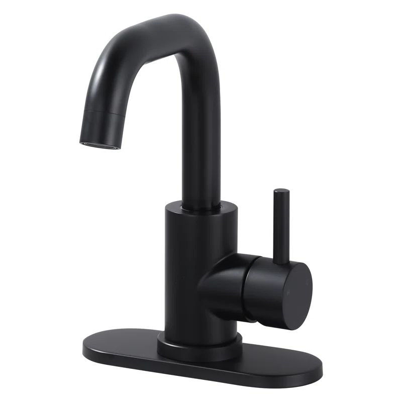 Matte Black Stainless Steel Single Handle Bar Faucet
