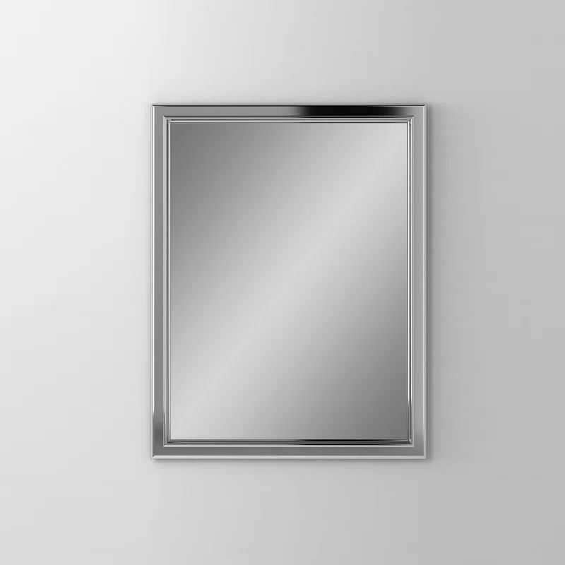 Rectangular Vintage Brass Framed Bathroom Vanity Mirror