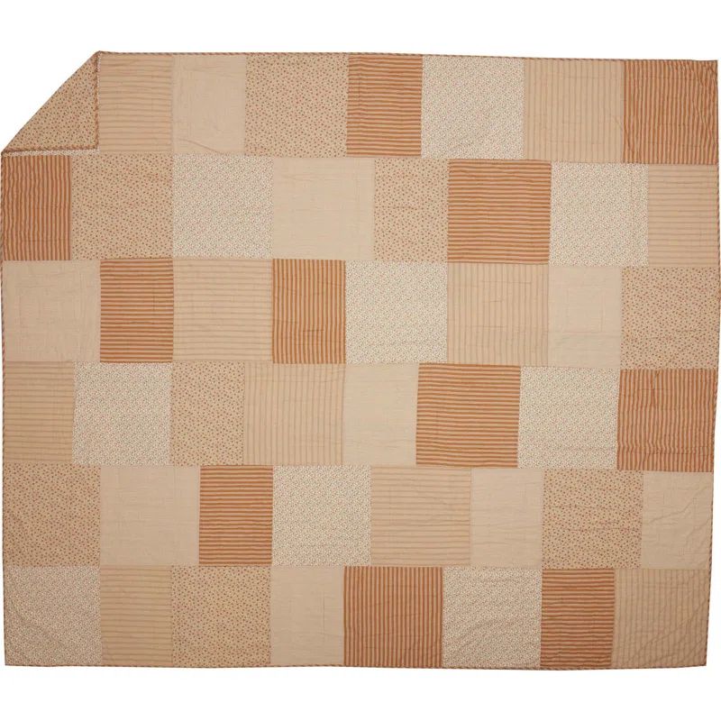 VHC Brands Farmhouse / Country Cotton Twill Patchwork Quilt
