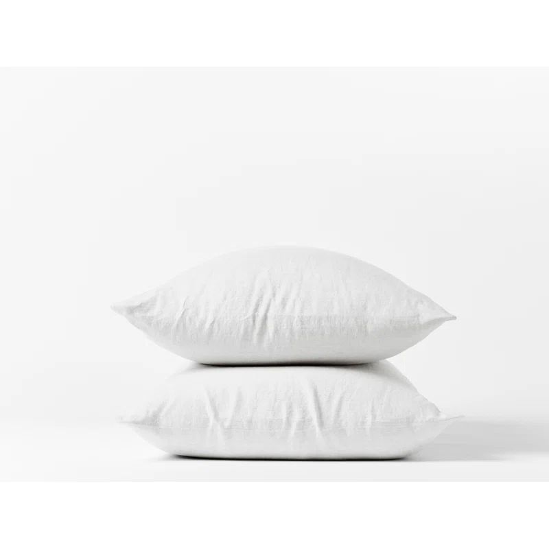 Organic Alpine White Cotton King Pillowcase Set