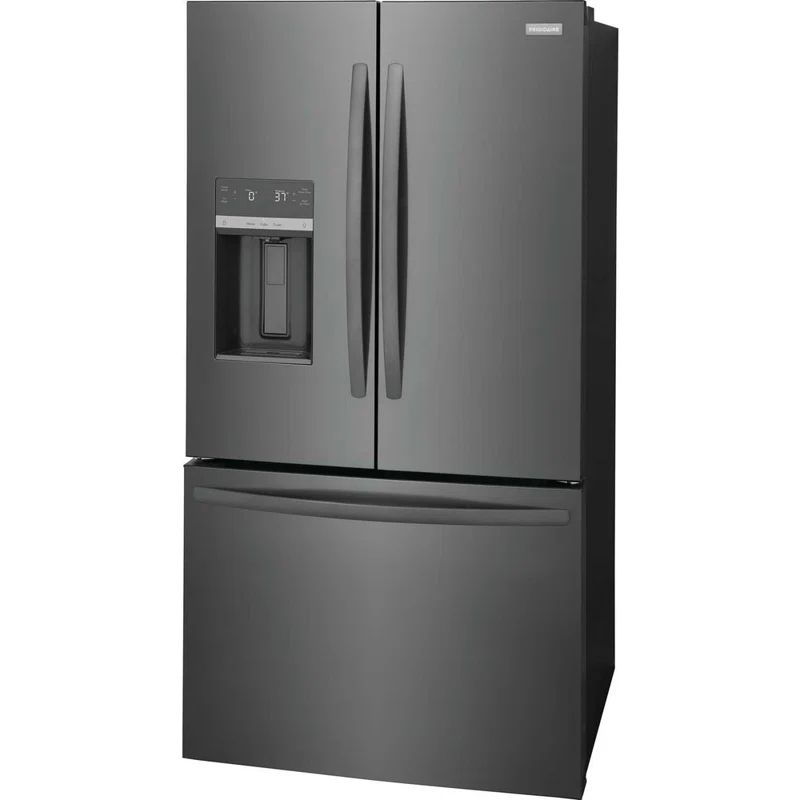 36" Black Stainless Steel French Door Refrigerator with Ice Maker