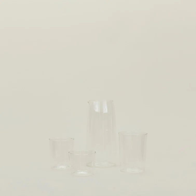 Clear Borosilicate Glass Small Tumbler Set, 6 oz Capacity