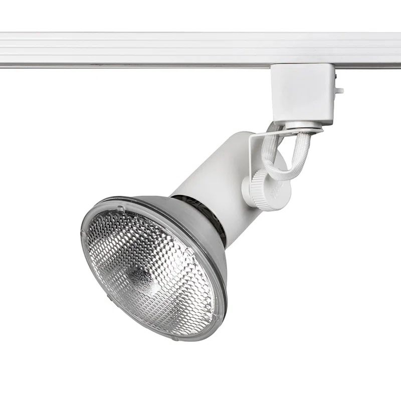 Juno Series Sleek White Metal Track Head with Adjustable Aiming