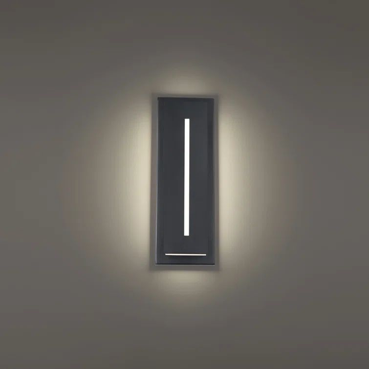Midnight Dual-Stacked LED Outdoor Wall Sconce in Black