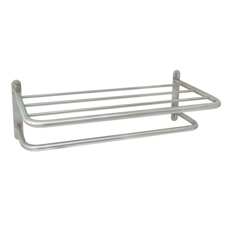 24" Satin Nickel Double Wall Mounted Towel Rack