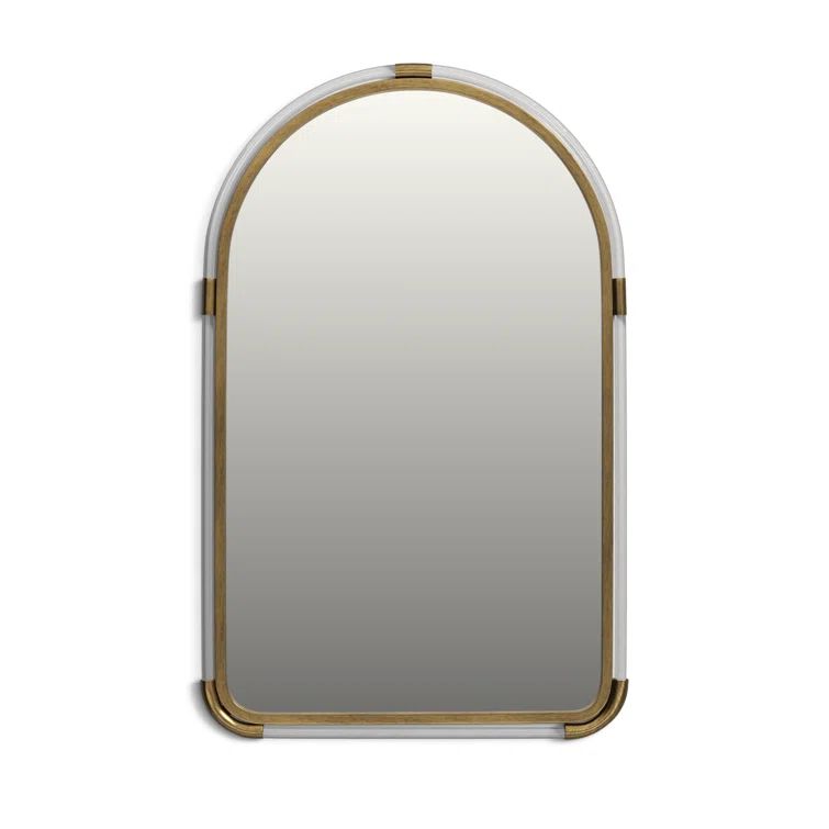 Elegant Arch Gold Metal Framed Wall Accent Mirror