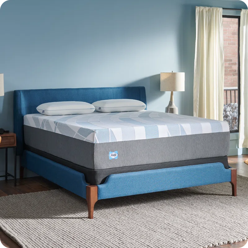 Queen 14" Gray Gel Memory Foam Adjustable Bed