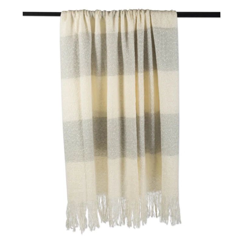 Sherpa Reversible Brown and Beige Acrylic Throw Blanket