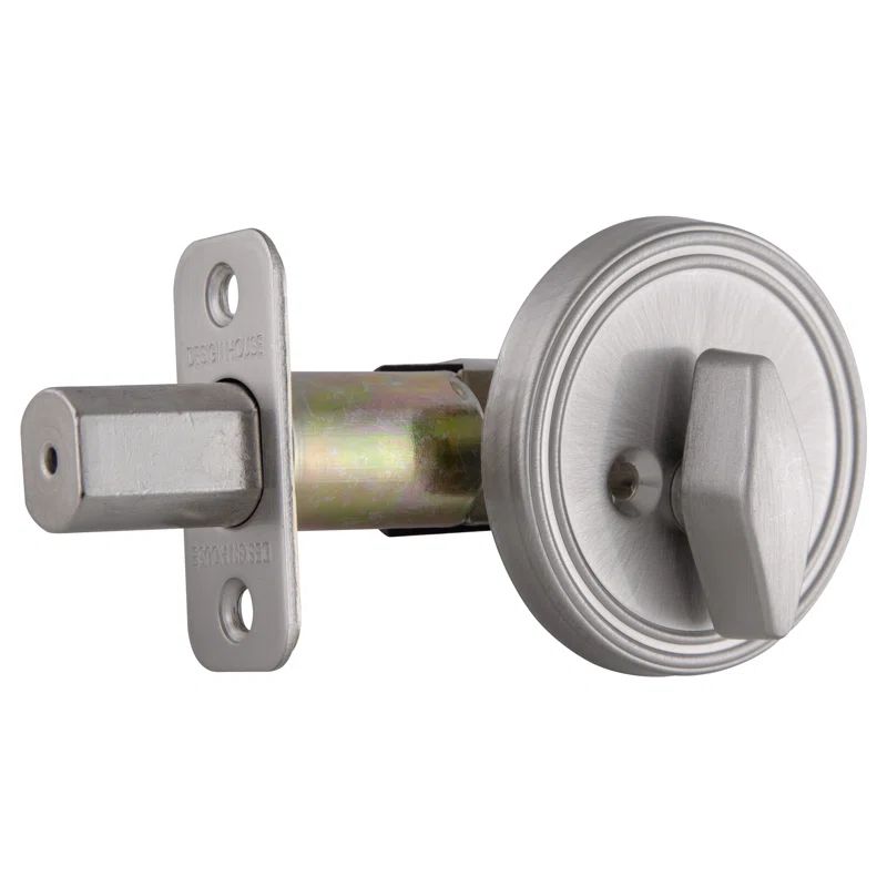 Satin Nickel Single Cylinder Deadbolt with Turn-Button Interior