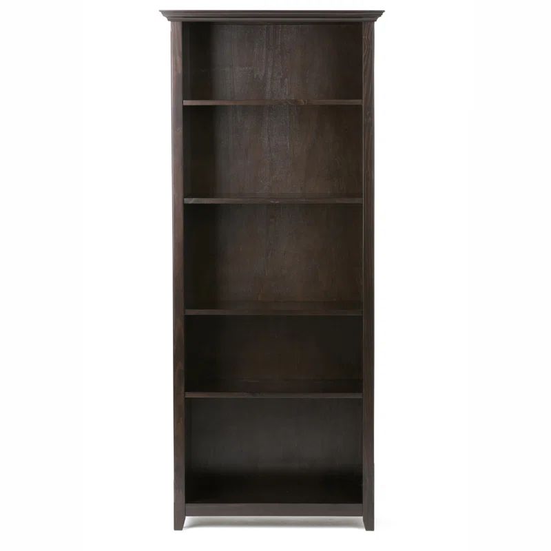 Amherst 70" Hickory Brown Adjustable Wood Bookcase