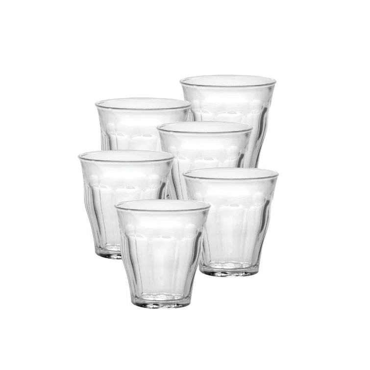 Duralex Picardie Clear Glass Tumbler Set, 5 3/8 oz