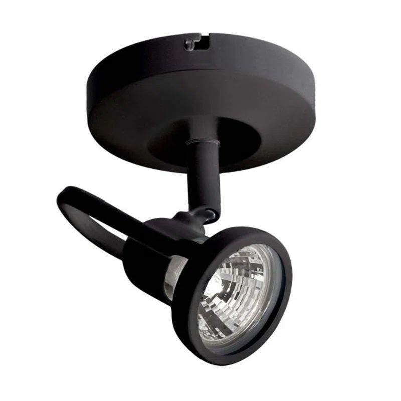 Black Aluminum Adjustable Security Spot Light with Clear Glass Lens