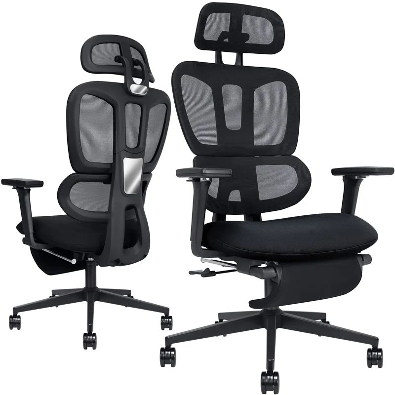 Black High Back Mesh Ergonomic Office Chair with Adjustable Arms