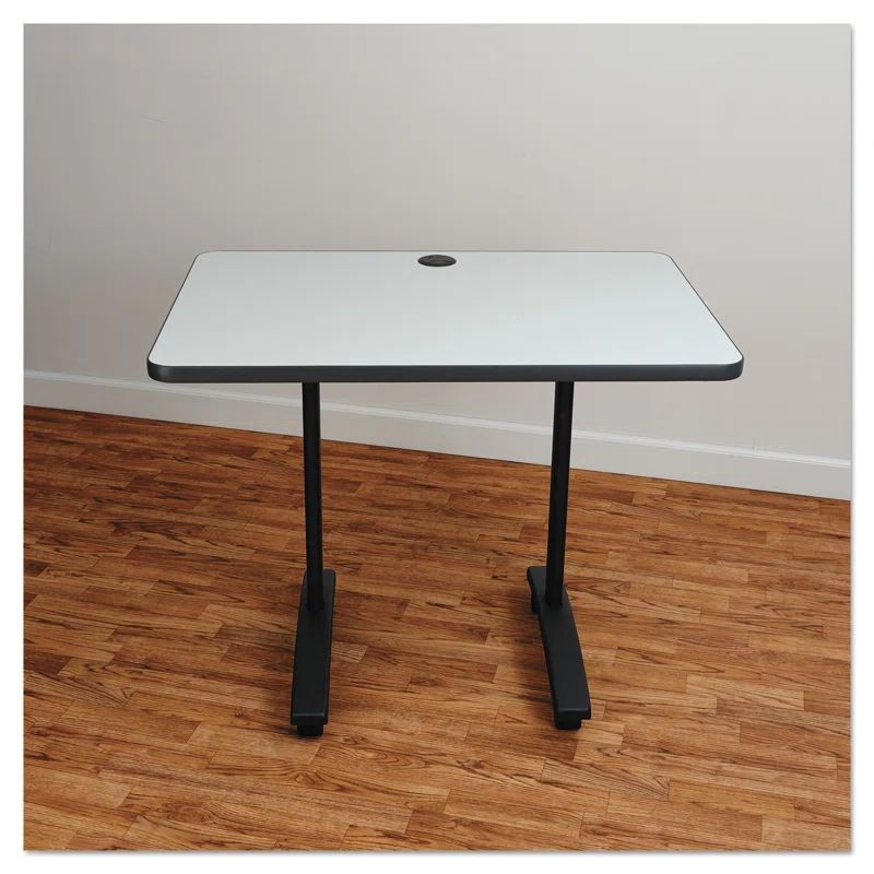Black and White Steel T-Leg Training Table Base