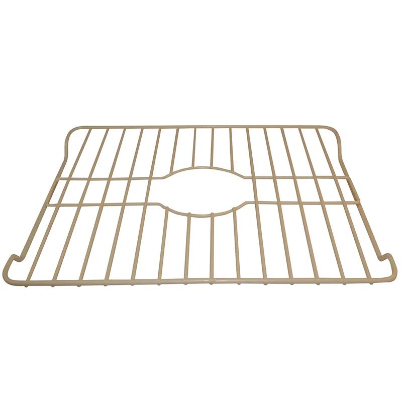 Beige Coated Steel Large Sink Protector with Open Center