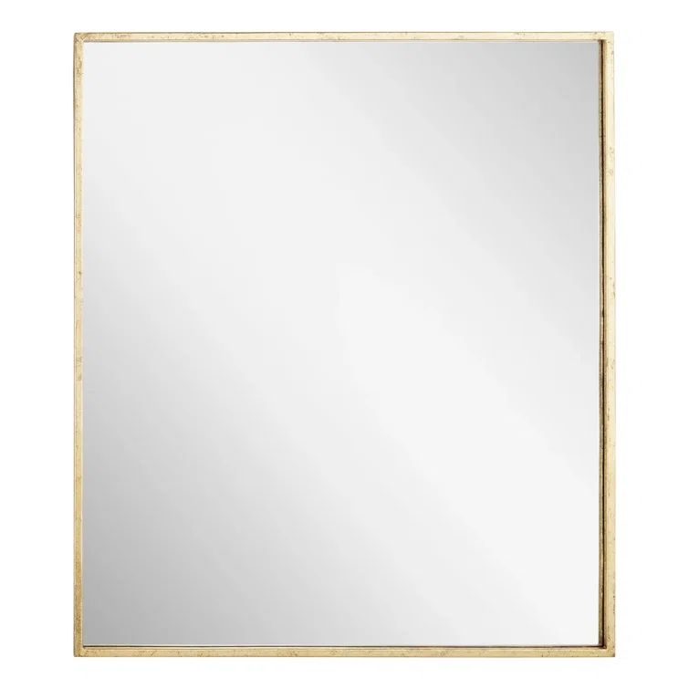 Rectangular Gold Metal Framed Bathroom Vanity Mirror