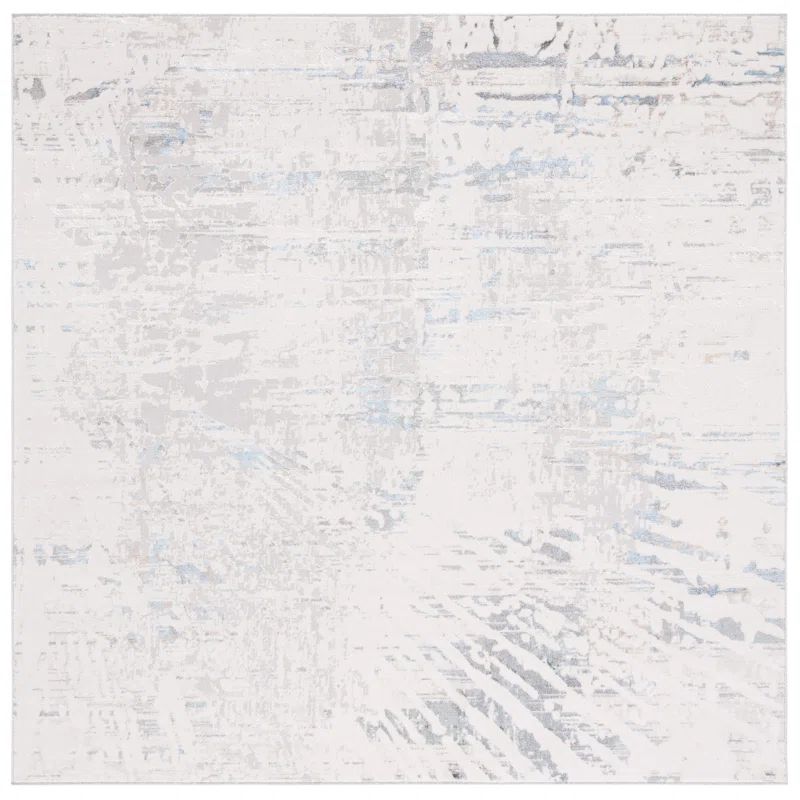 Safavieh Bel Air Gray and Turquoise Square Synthetic Area Rug