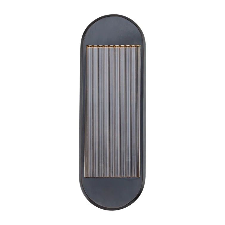 Urban Bronze Dimmable LED Bath Bar with Ribbed Acrylic